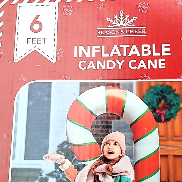 6 ft INFLATABLE CANDY CANE - Picture 3 of 3